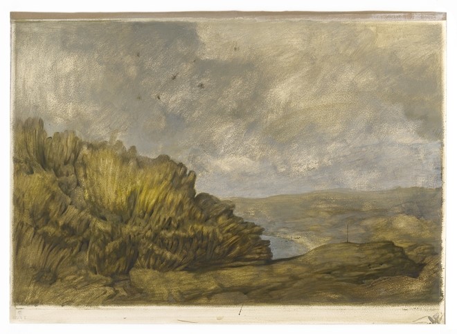untitled, 2012, tempera on prepared paper, 50 x 73 cm - Tinus Vermeersch