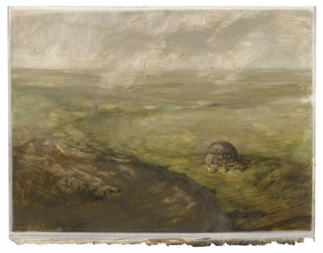 untitled, 2012, tempera on prepared paper, 55 x 73 cm - Tinus Vermeersch
