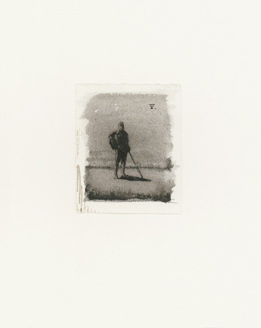 Wandering, 2002, Indian ink on paper, 6,6 x 5,4 cm - Tinus Vermeersch