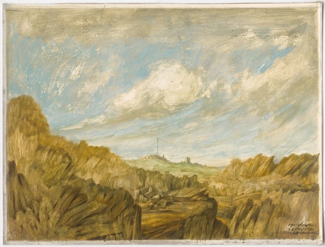 zonder titel, 2012, tempera op  geprepareerd papier, 56 x 78 cm - Tinus Vermeersch