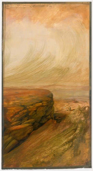 zonder titel, 2012, tempera op geprepareerd papier, 53 x 28 cm - Tinus Vermeersch