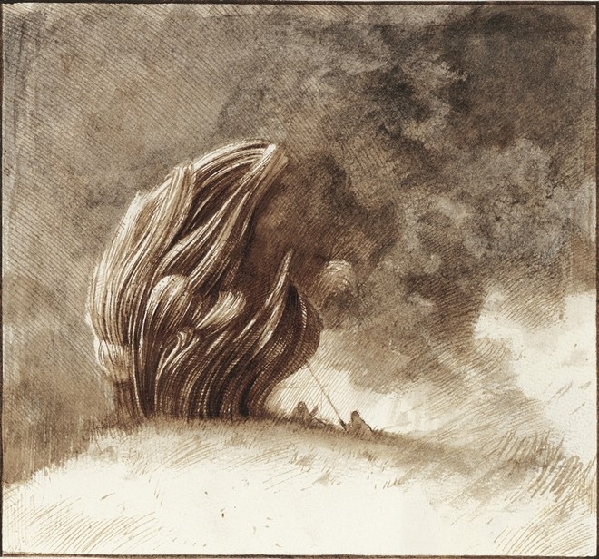 untitled, 2009, brown ink on paper, 15,4 x 16,7 cm - Tinus Vermeersch