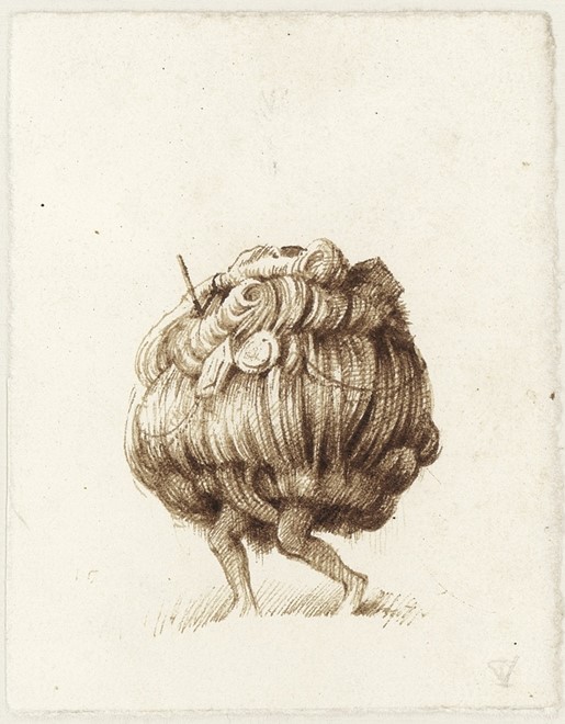 untitled, 2009, brown ink on paper, 11,2 x 8,9 cm - Tinus Vermeersch