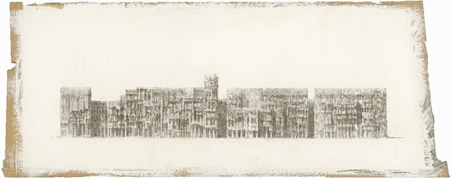 untitled, 2009, silverpoint on paper, 30,5x78 cm - Tinus Vermeersch