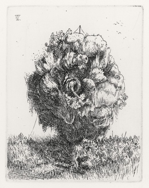 untitled, 2009, etching , 9.5 x 7 cm - Tinus Vermeersch