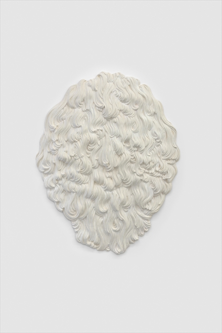 untitled (relief), 2017, plaster , gesso and pigment, 133 x 105 cm  - Tinus Vermeersch