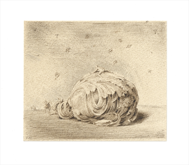 zonder titel, 2017, inkt op papier, 11,2 x 13,4 cm - Tinus Vermeersch