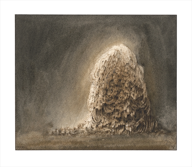 zonder titel, 2018, inkt op papier, 18,2 x 22 cm - Tinus Vermeersch